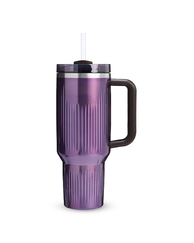 Quencher H2.0 Tumbler – 40 oz Fluted Twilight with Handle & Straw