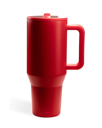40oz Insulated Water Bottle with Handle & Flip Straw – Alumni Red
