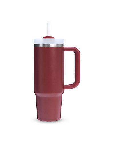 Quencher H2.0 Tumbler – 30 oz Cranberry with Handle & Straw