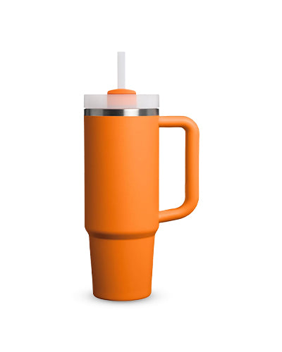 Quencher H2.0 Tumbler – 30 oz Goldenrod Coral with Handle & Straw