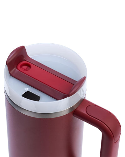 Quencher H2.0 Tumbler – 30 oz Cranberry with Handle & Straw