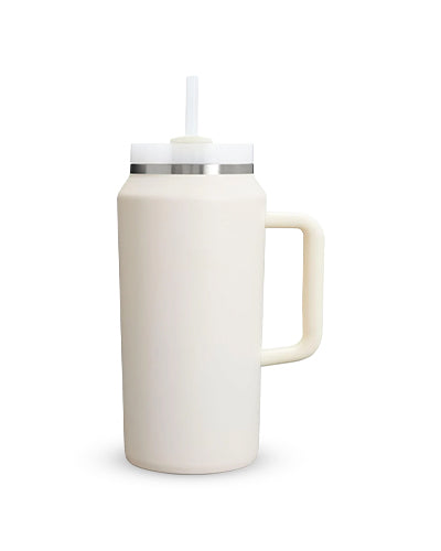 Quencher H2.0 Tumbler – 64 oz Cream 2.0 with Handle & Straw