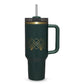 Quencher H2.0 Tumbler – 40 oz Forrest Gloss Deco with Handle & Straw