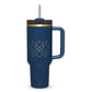 Quencher H2.0 Tumbler – 40 oz Forrest Gloss Deco with Handle & Straw