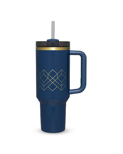 Quencher H2.0 Tumbler – 40 oz Forrest Gloss Deco with Handle & Straw